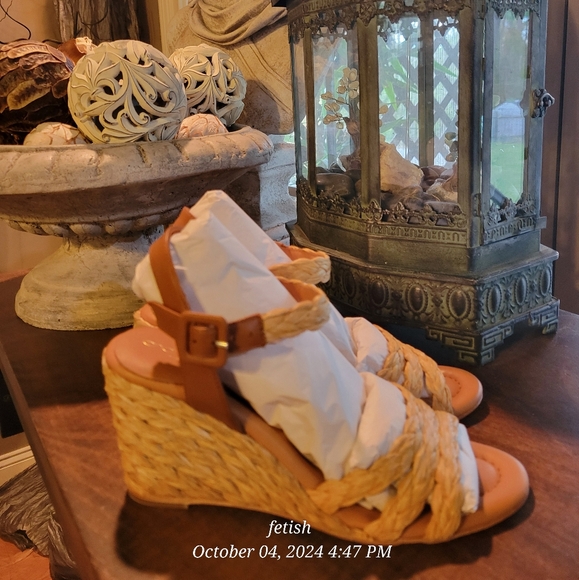 Andre Assous Milena Espadrille Wedge Sandal Designer Celebrity Luxury Leather 21 - Picture 8 of 11